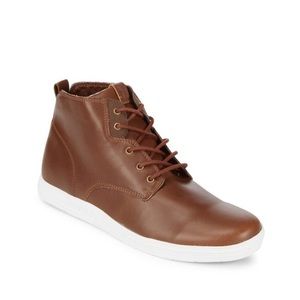 Ben Sherman Leather Mid Top Sneaker Boots